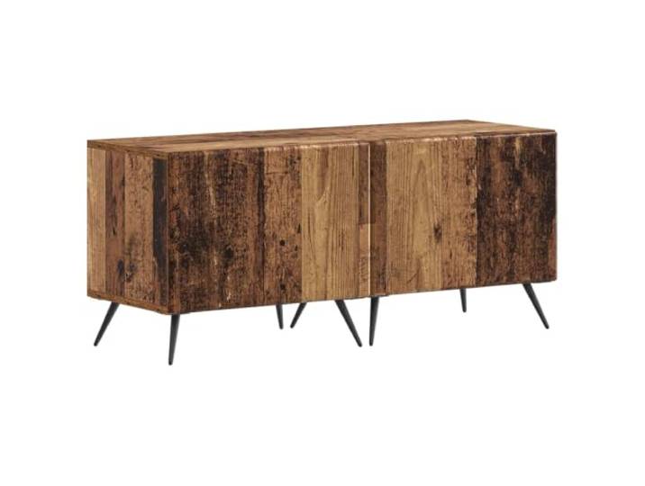 TV-Schrank Aus Altholz Holzwerkstoff Mit Stauraum Und Reversiblen Türen Robuste Holzwerkstoff-Oberfläche, feuchtigkeitsresistent, konische Beine, pflegeleicht, viel Stauraum