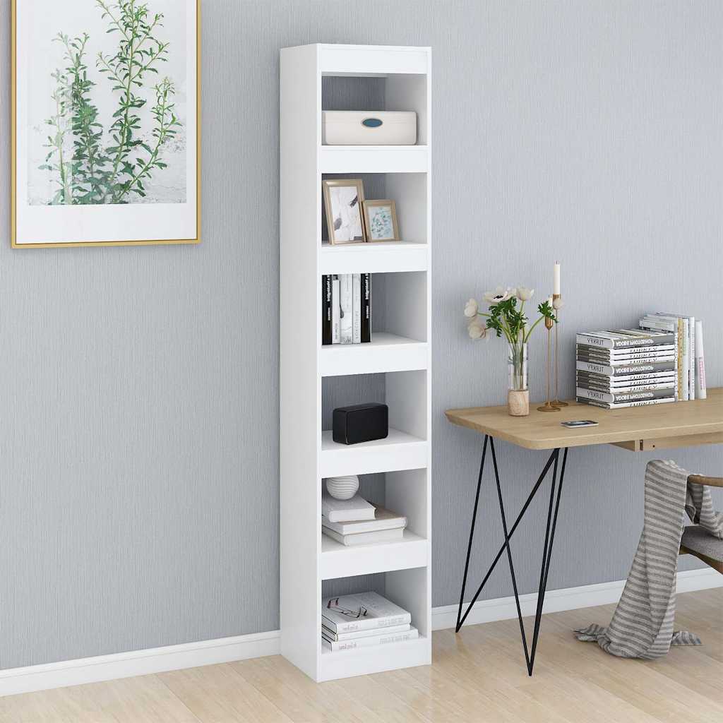 vidaXL Bibliothèque/Séparateur de pièce Blanc 40x30x198 cm