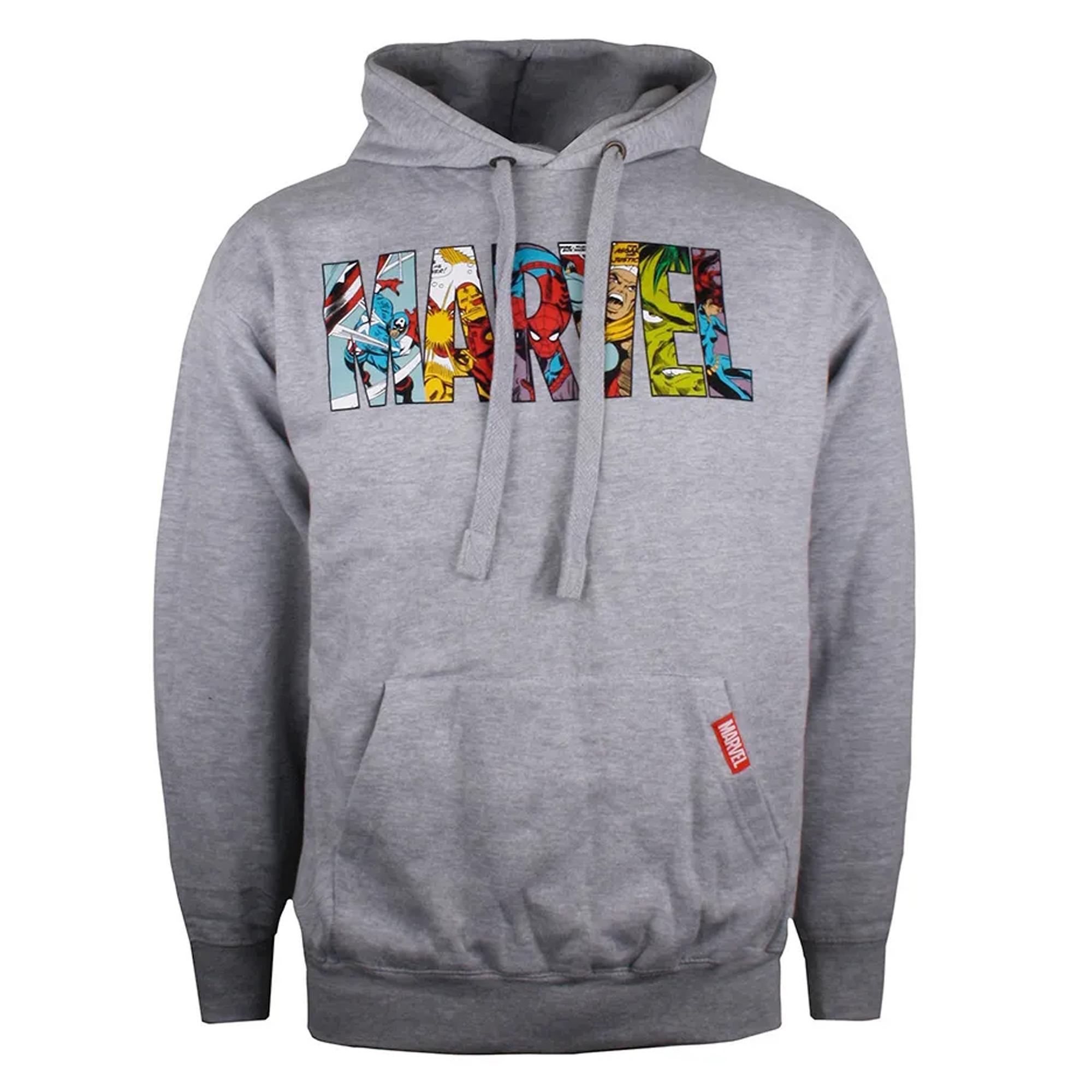 Marvel Tekens Logo Heren Hoodie (Sportgrijs)