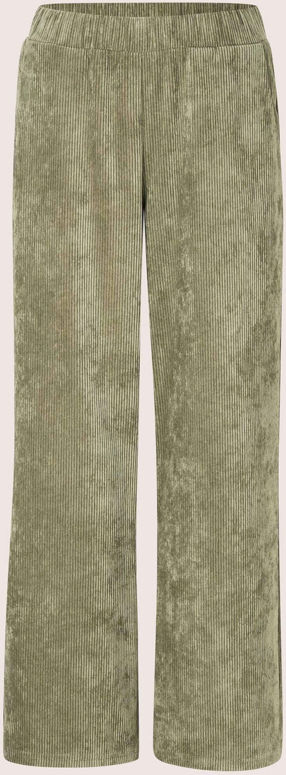 Culotte MADELEINE "Hose Cord-Culotte mit elastischem Bund", Damen, Gr. 42, grün (jadegrün), Modern, weit, Hosen Culotte