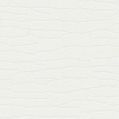 Brewster Pieter White Stone Paintable Wallpaper - 396in x 20.9in x 0.025in
