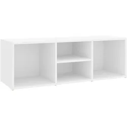 Helloshop26 - Schuh-/Stiefelbank Kommode Regal Garderobenschrank 105 x 35 x 35 cm weiße Spanplatte 02_0022886