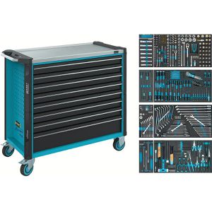 Hazet Werkzeugwagen Assistent 179NXXL-8/378, 378-teilig, blau, 8 Schubladen, mit Werkzeug
