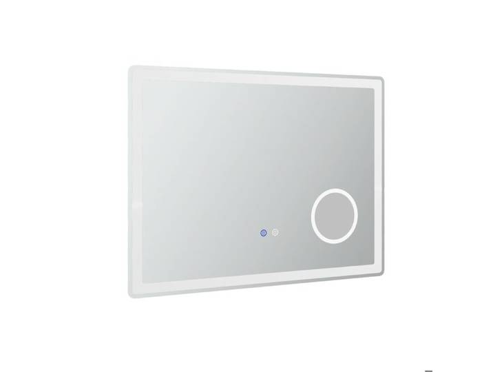 Kleankin LED miroir de salle de bains miroir de salle de bains avec un grossissement de 3x