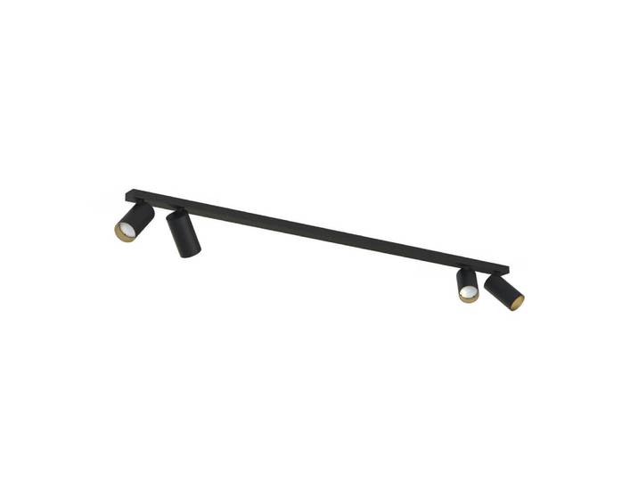 Opbouwspot Mono zwart met goud Lyora - 7768