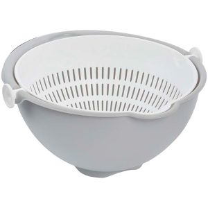 Keeeper Seiher Stella 2-in-1, aus Kunststoff, spülmaschinengeeignet, 2-teiliges Set mit Schüssel, Ø 21 cm