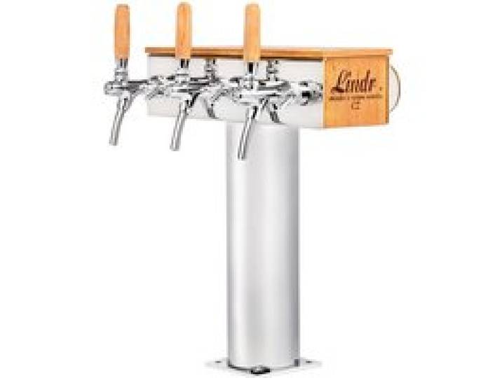Schanksäule T Grand 3-leitig Acier Inox - Pompe Bière 3 Robinets Compacte 536x406mm