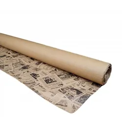 Dekorierte Papiertischdeckenrolle 1,20 x 100 m. - Farbe - Eco Nature + Press Black