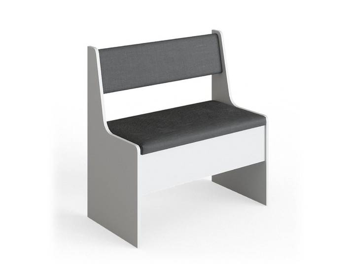 Vicco Sitzbank Roman, Weiß/Anthrazit, 76 x 42 cm (1-St)