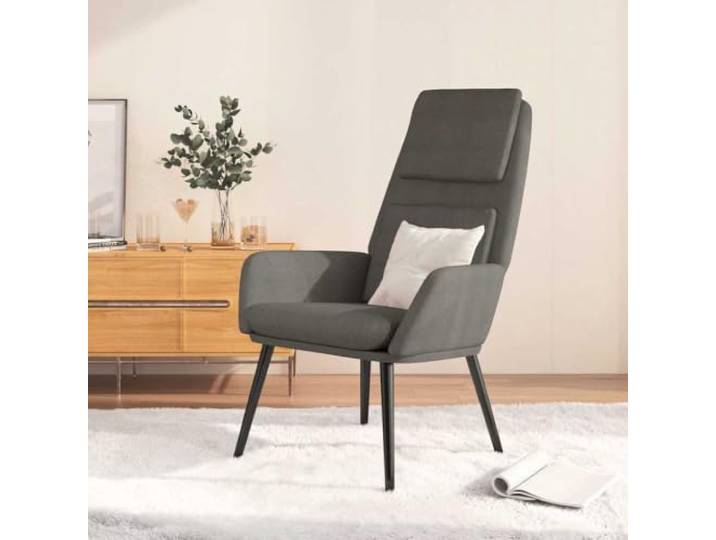 HEFZGDB Relaxsessel Hellgrau Stoff mit Metallrahmen und weicher Polsterung für optimalen Sitzkomfort und Stabilität im Wohnzimmer