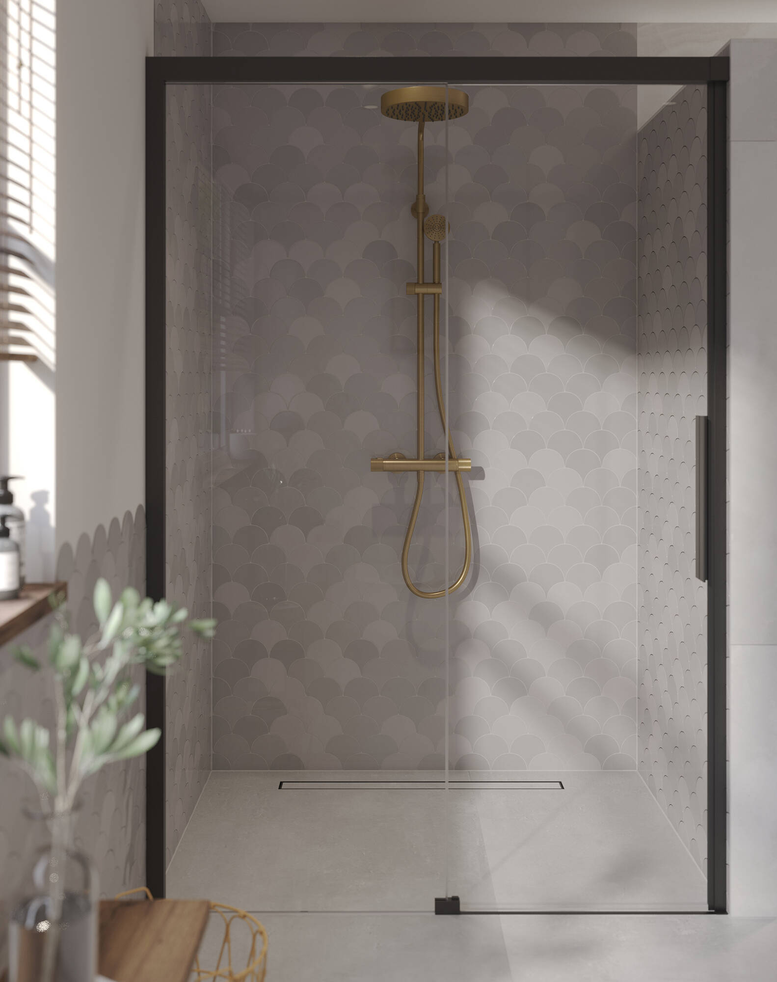 Ben IMotion Duschtür Schiebetür nach links mit Anti-Kalk 140x206cm Dusche