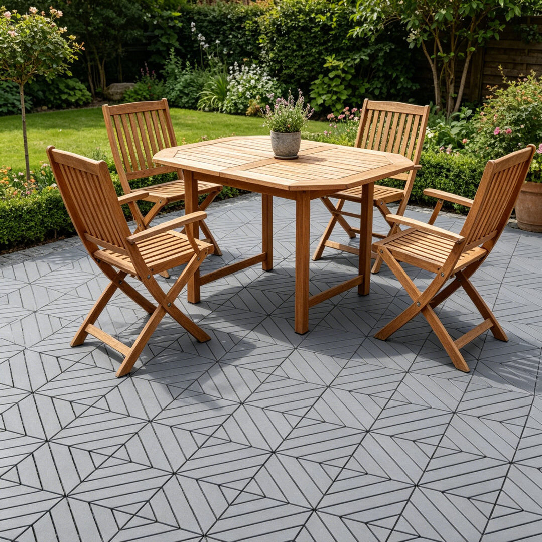 RICH HOLY ENTERPRISE CO., LIMITED 30.5cm L x 30.5cm W Plastic Interlocking Deck Deck Tile Kit Grey Deck Tile Kit