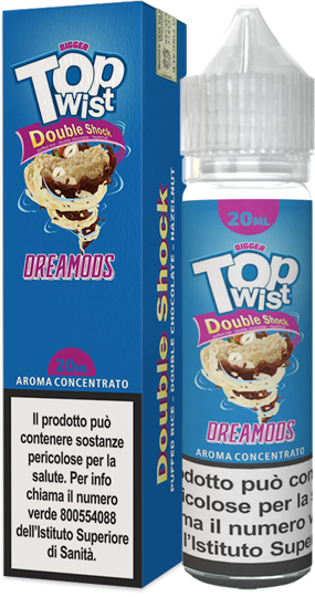 Dreamods Double Shock Top Twist Liquido Shot 20ml Riso Soffiato Cioccolato Bianco Nocciola
