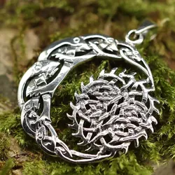 Drachensilber Sonne Mond keltischer Schmuck Anhänger aus Silber 925 - Silber