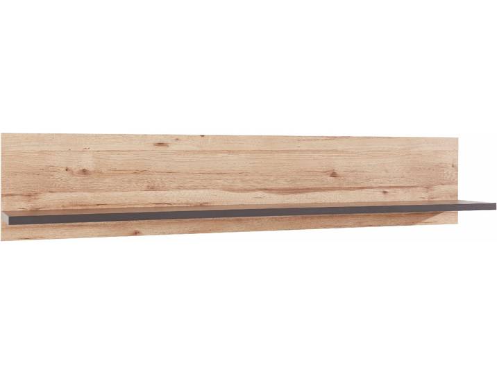 Wandboard FORTE Como , braun (eichefarben), B:150cm H:29,6cm T:21,9cm, Regale, Wandboard, Wandregal, zweifarbig,klare Linien, einfache Montage