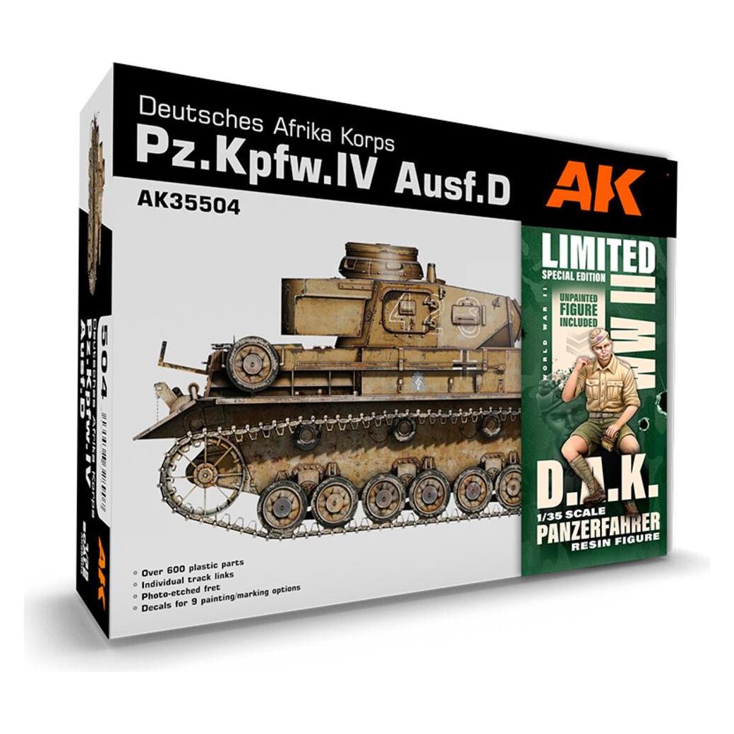 AK Interactive AK Models - 1/35 DEUTSCHES AFRIKA KORPS PZ.KPFW.IV AUSF.D D.A.K. (AK35504-A)