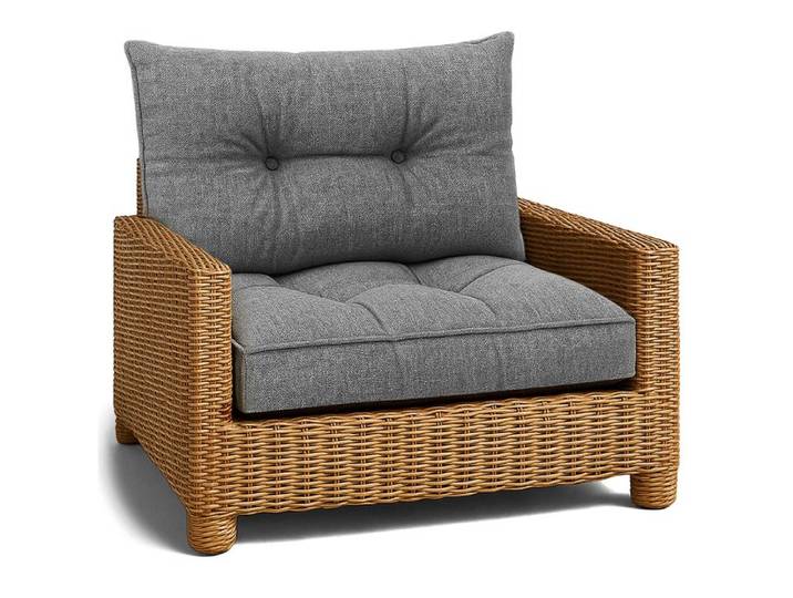 Coussin Lounge Mobilier Jardin Ensemble: siege 70x70 cm et dossier 40x70 cm - Gris