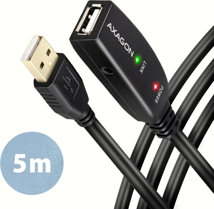 AXAGON ADR-205 USB 2.0 active extension / repeater cable USB A -> USB A, 5m