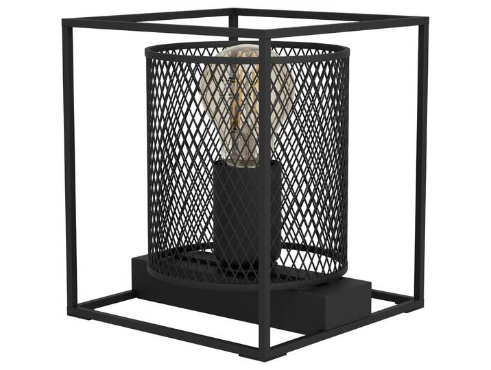 Eglo Tischlampe Catterick Schwarz Stahl H 19 cm