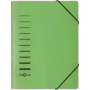 Pagna Ordnungsmappe 40056-03, A4, aus Karton, mit PP-Umschlag, grün, 6 Fächer