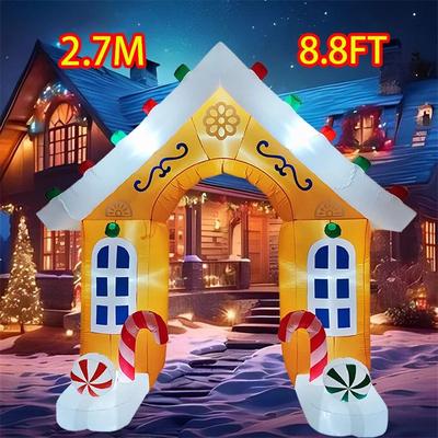Inspired Finds 105.9in Christmas Inflatable Archway With LED Lights Outdoor Holiday Entrance Decoration 105.9in Christmas Inflatable Archway With LED Lights Outdoor Holiday Entrance Decoration