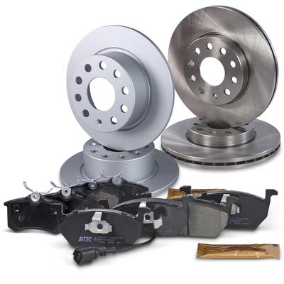 Bestprice Bremsscheiben + Bremsbeläge VA + HA [Hersteller-Nr. 41241689] für Skoda