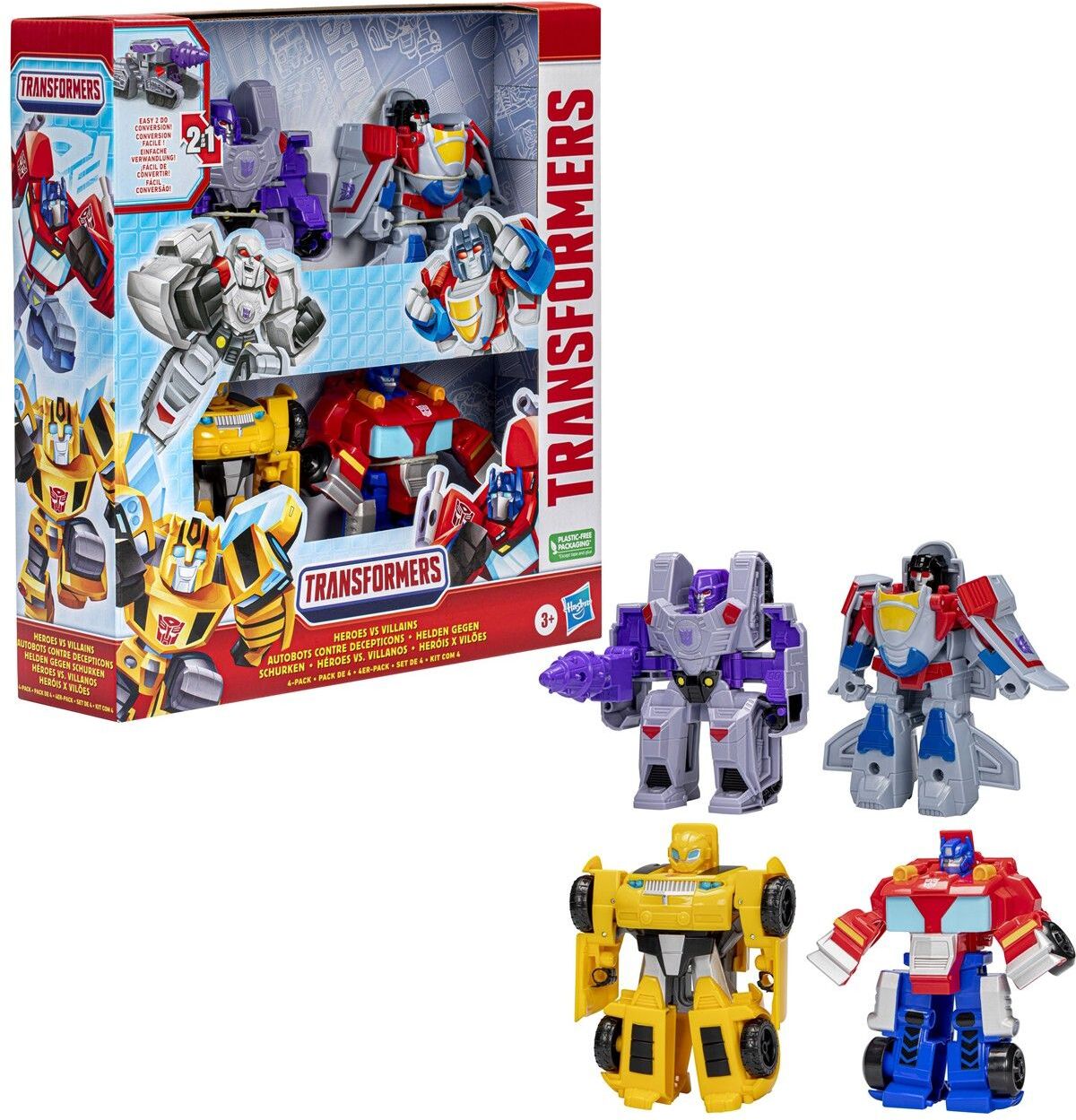 Hasbro Transformers: Heroes VS Villains 4PK (F7147)