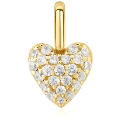 ANIA HAIE - NECKLACE CHARM - Heart Pavé - gold