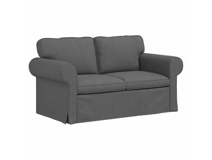 IBUQDDV Modulares Sofa Dunkelgrau 155 x 82 x 80 cm Stoff Minimalistisches Design, robuster Metallrahmen, Schaumstoff-Sitzkissen, modulare Anordnung, einfache Wartung