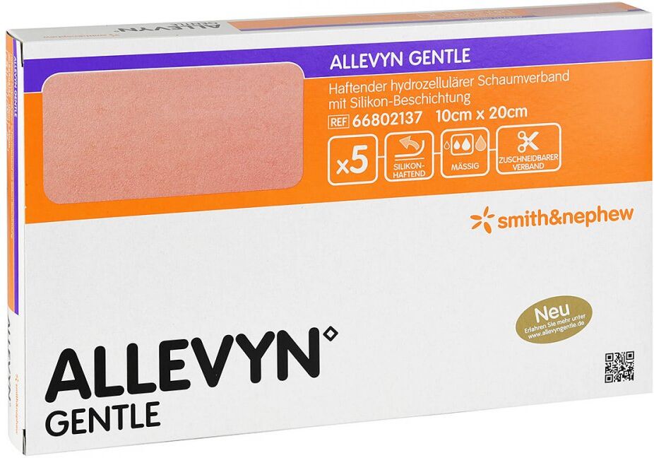 Allevyn Gentle 10x20 cm Verband 5stk