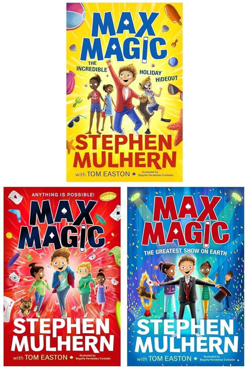 Piccadilly Press Max Magic Series 3 Books Collection Set (The Incredible Holiday Hideout, Max Magic & The Greatest Show on Earth)
