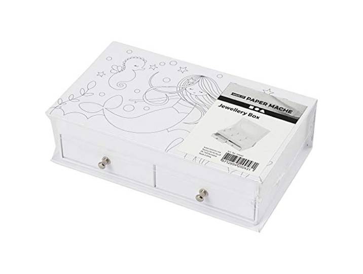 Create Crafts 50440 kartonnen sieradendoosje, 18 x 10,5 x 5 cm, wit, 10 stuks