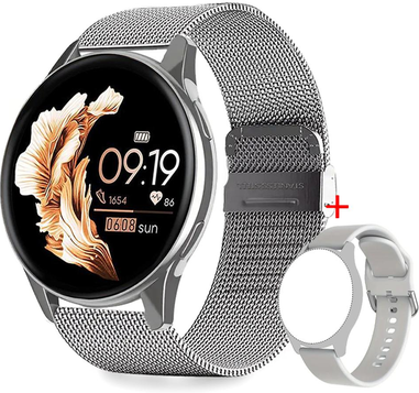 Fusion Finds Smart Bluetooth Calling Smart Watch With Fitness Tracker & Custom Watch Faces For Android And IPhone silvery