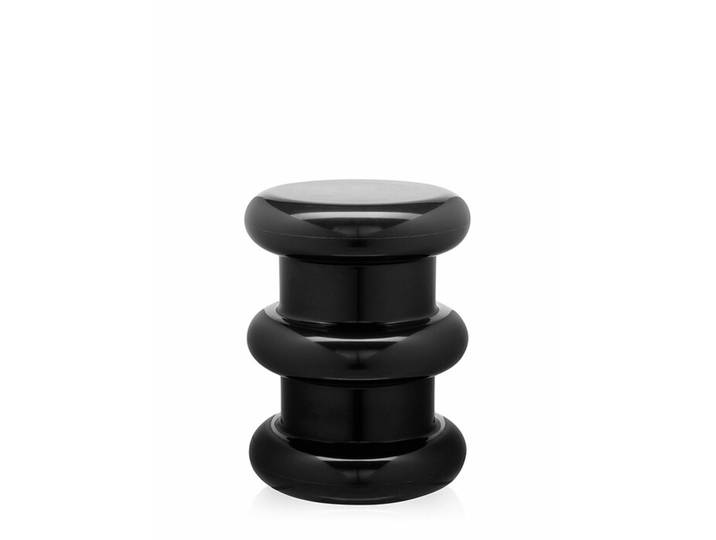 Kartell Schemel Pilastro schwarz, Designer Ettore Sottsass, 46 cm