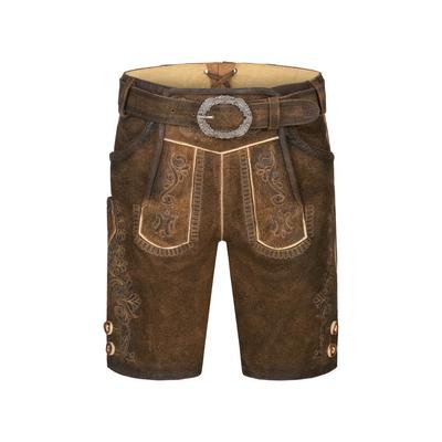 Trachtenlederhose NÜBLER "Kinderlederhose Alfons", Jungen, Gr. 146, EURO, braun, Obermaterial: 100% Lammleder LEL., Hosen