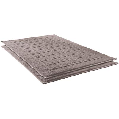 Badematte DYCKHOFF "Planet" Gr. 10, grau (taupe), H:3mm, Baumwolle, Badematten, Badematte, Baumwolle, 2er Set Hotelmatte