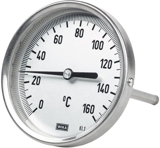 Riegler Thermomètre bimétallique, G 1/2 arrière, L=160, Ø 100, 0 °C à 120 °C (5212)