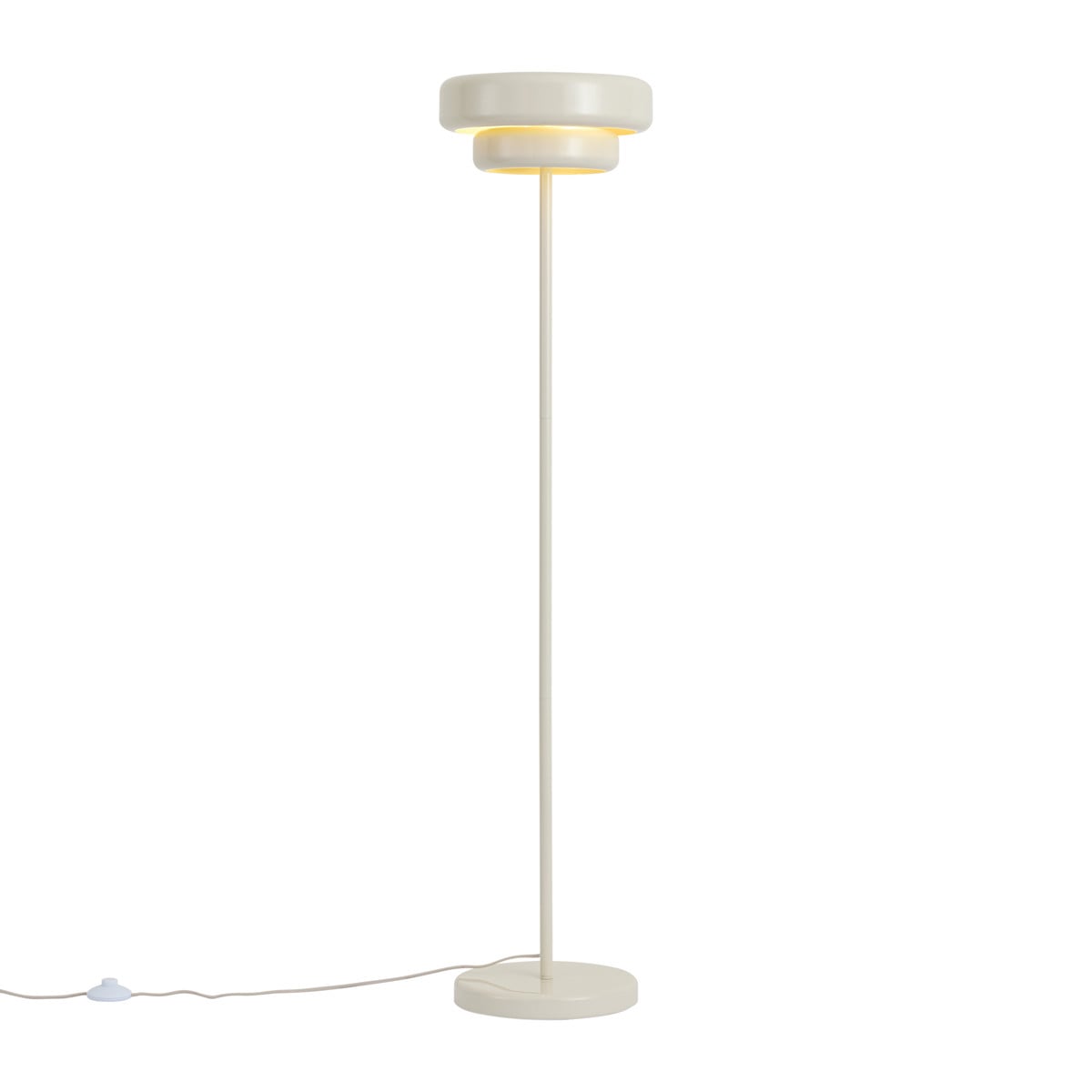 Qazqa Ophelia Retro Vloerlamp Beige, Hoogte: 140 cm