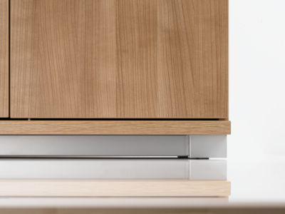 Schäfer Shop Genius Stahlsockel TETRIS WOOD, zurückgesetzt, für Querrollladenschränke B 1200 mm