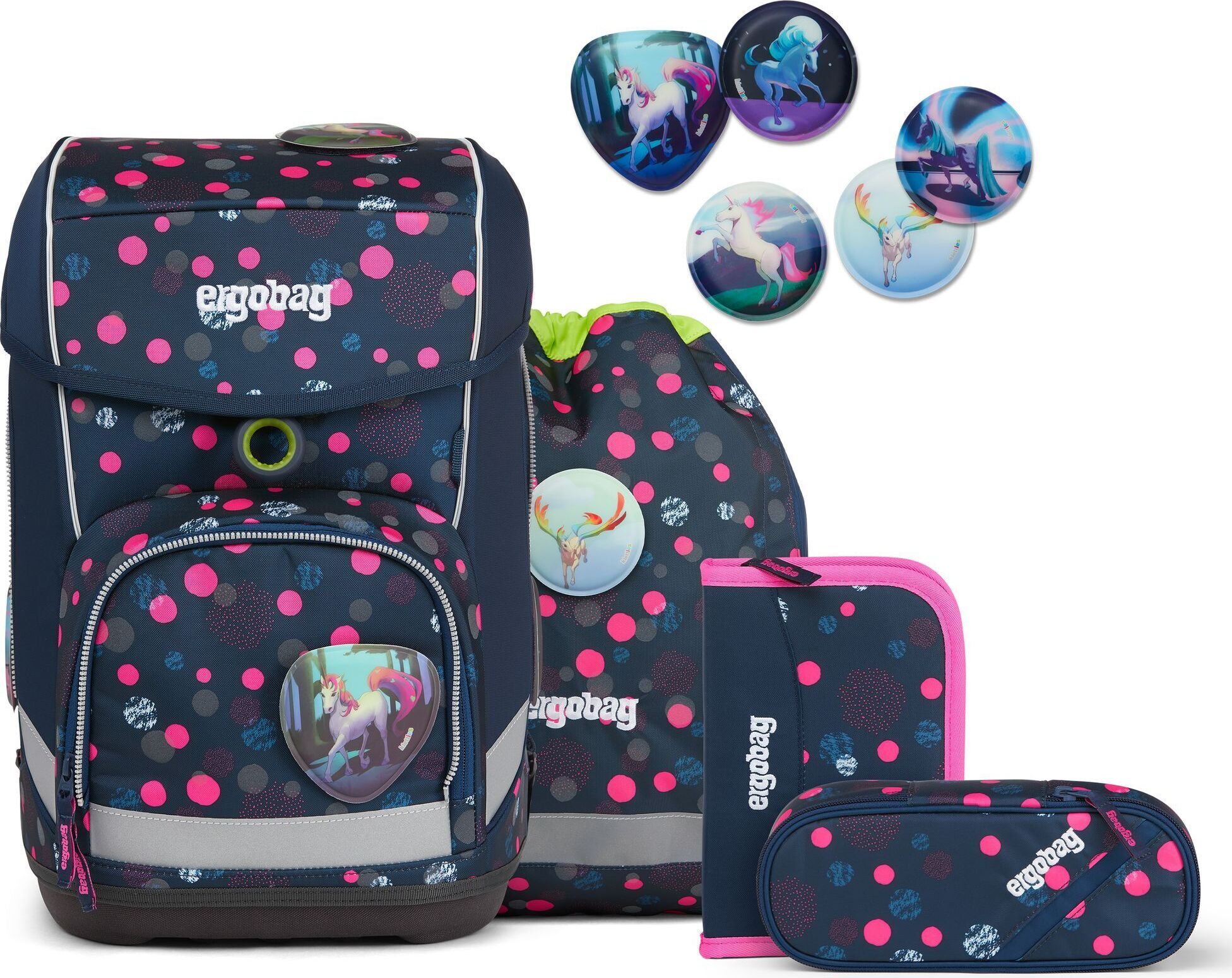 Ergobag cubo PhantBärsiewelt Glow (5-tlg.) - Schulranzen-Set