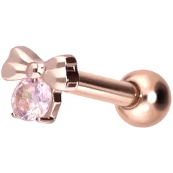 Titan Ohrpiercing mit Innengewinde SCHLEIFE + KRISTALL