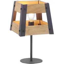 Retro Schreib Nacht Tisch Leuchte Holz Eisen Lese Lampe Schlaf Wohn Zimmer Beleuchtung