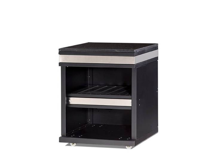JVmoebel Outdoor-Küchenmodul Edelstahl Außenküchenmodul in Schwarz mit großzügiger Arbeitsfläche (1-St) Made in Europe