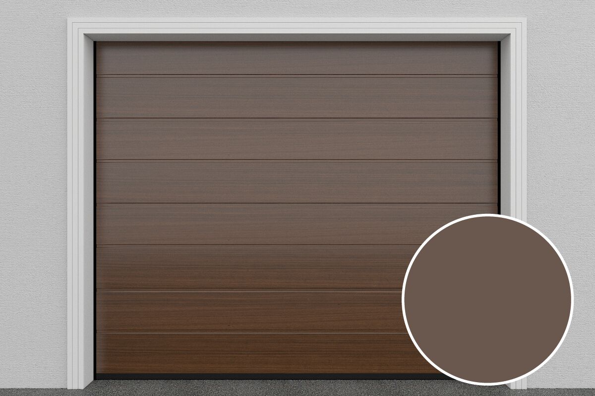 DoorHan Deutschland Garagentor DIY, M-Line, Glatt, Dark Oak