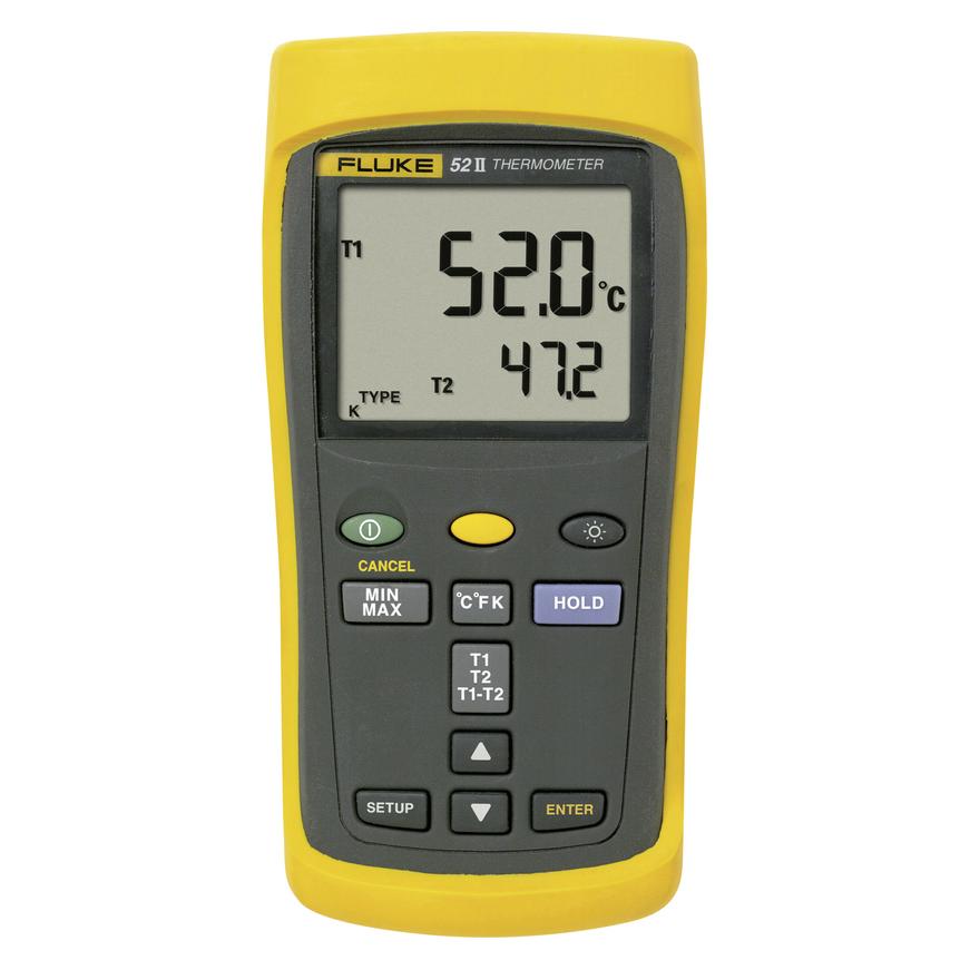 Fluke 52 II Temperatur-Messgerät -250 - +1372 °C Fühler-Typ J, K, T, E (674689)