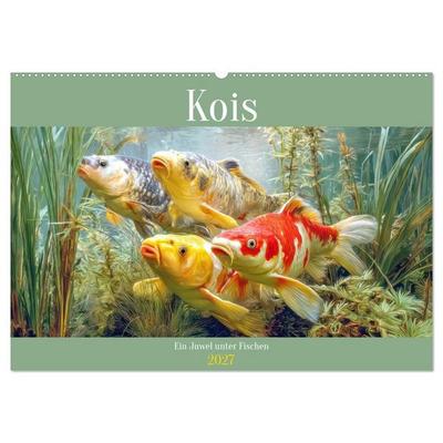 Kois - Ein Juwel unter Fischen (Wandkalender 2027 DIN A2 quer), CALVENDO Monatskalender
