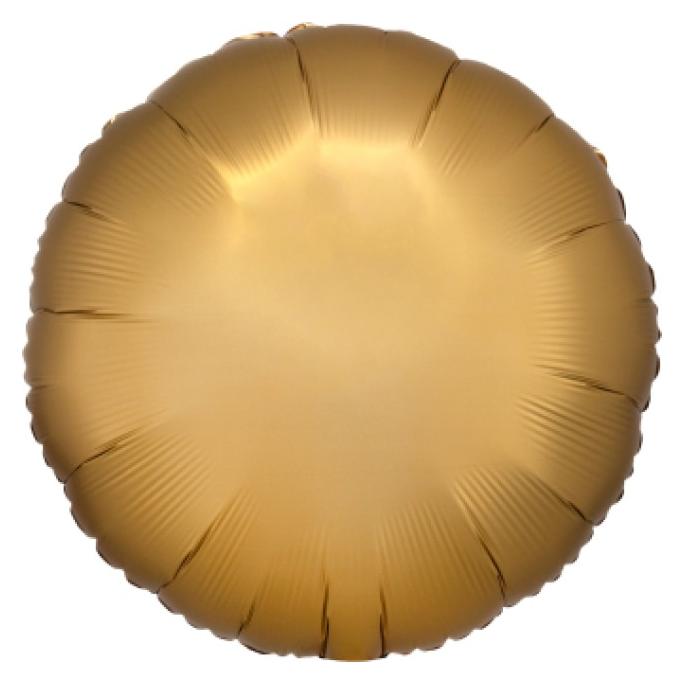 Amscan Folienballon Rund Gold Seidenglanz (5x) (9914101)