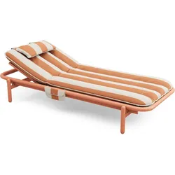 Sunbun Terracotta Gartenliege, orange-beige gestreift