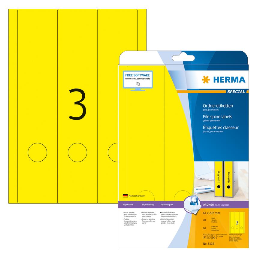 Herma Ordneretiketten A4 (5136)