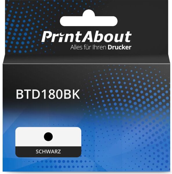 PrintAbout Druckerpatrone kompatibel mit Brother BTD180BK - Schwarz